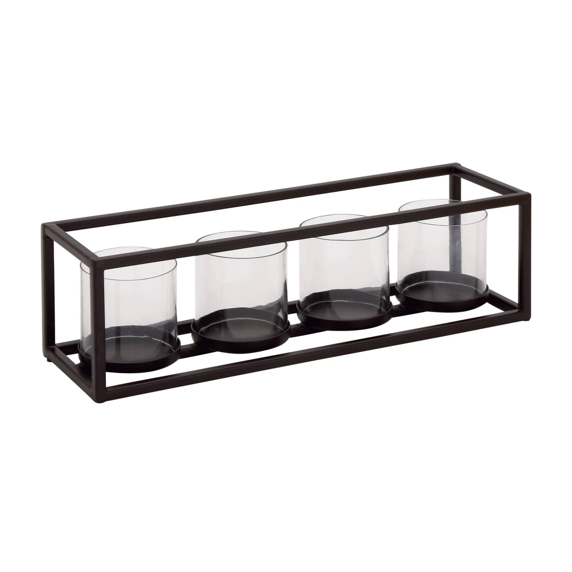 18'' Black Iron Contemporary Votive Candle Holder